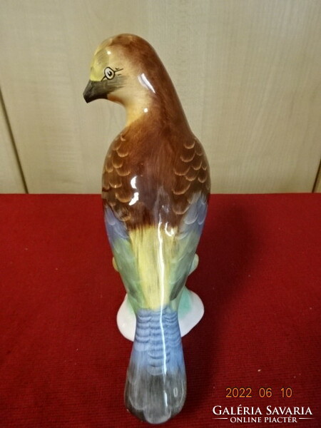 Bodrogkeresztúr glazed ceramic figure, hand-painted bird. He has! Jokai.