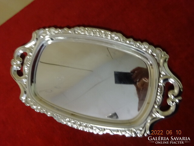 Chrome-plated tray, two handles. Size: 33.5 x 19.5 cm. He has! Jokai.