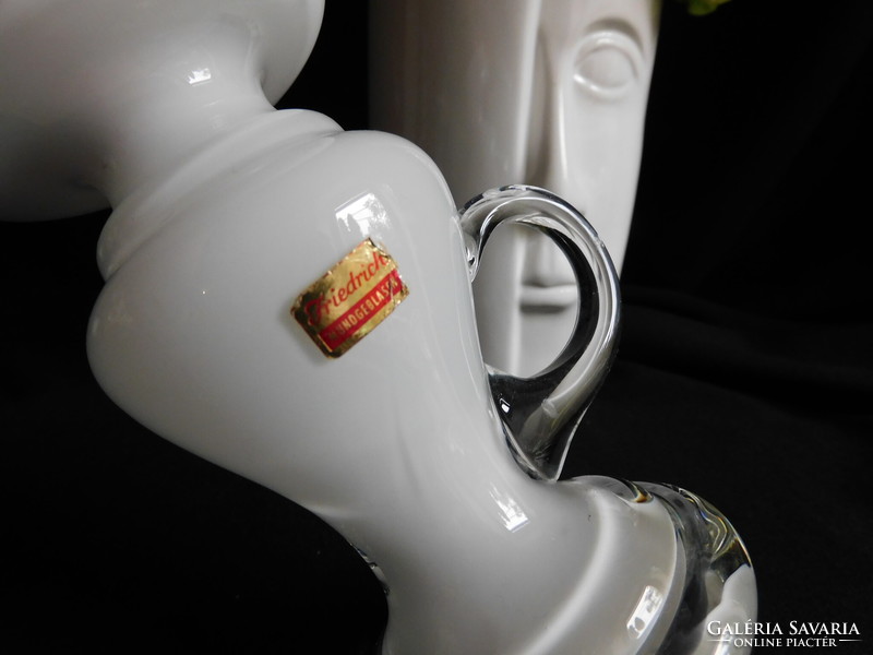 Karl friedrich - friedrich mundgeblasen pop art glass candle holder