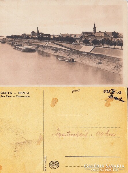Zenta Tiszapart 1928. There is a post office!