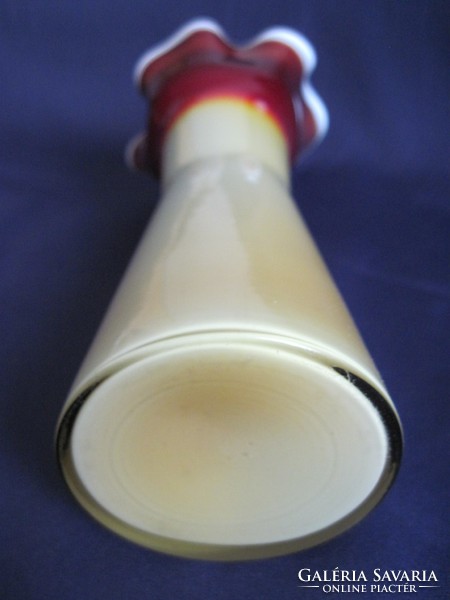 Nice colored milk glass opal glass vase 28 cm