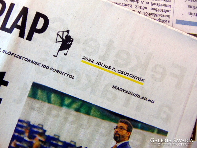 2022 July 7 / Hungarian newspaper / for a birthday!? Original newspaper! No.: 23713