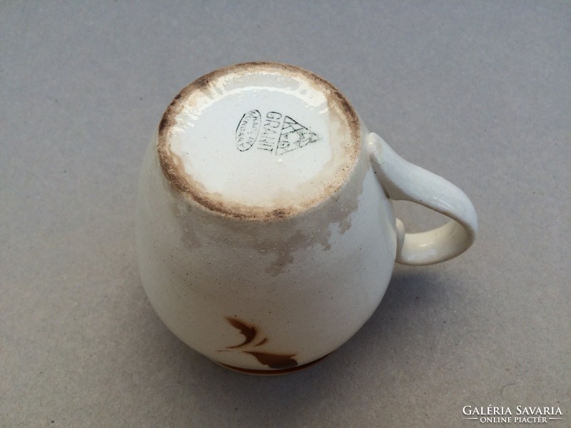 Old granite jam spout vintage folk mug 11.5 Cm