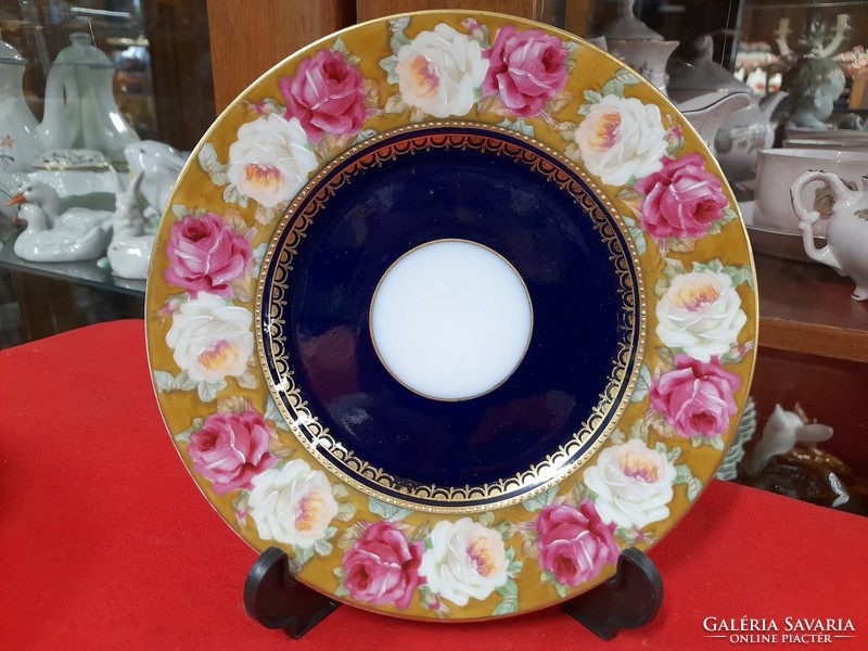 Old eichwald bloch & co 1918-1939 rose porcelain cake plate.