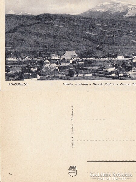 View of Kőrösmező, hoverla 2058m pietrosz 2020m 1930 et. .There is a post office!