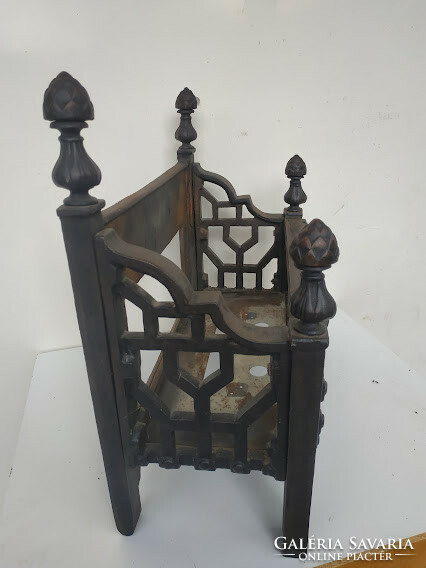 Heavy ember holder for antique wrought iron stove fireplace 997 6126
