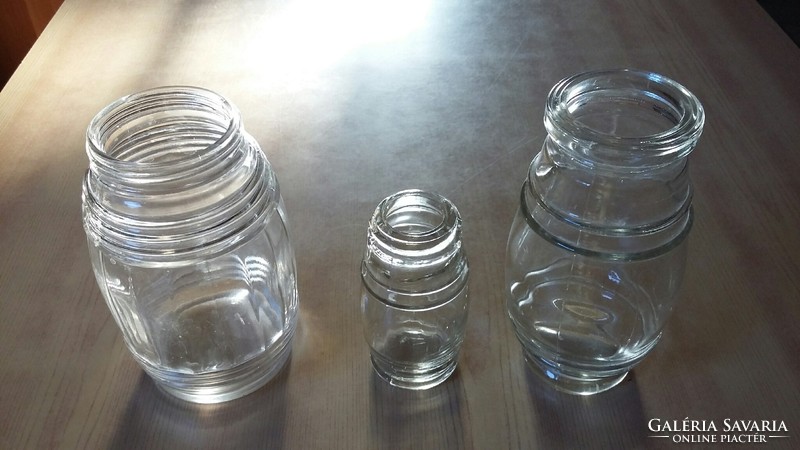 Három hordó alakú befőttes - mustáros üveg