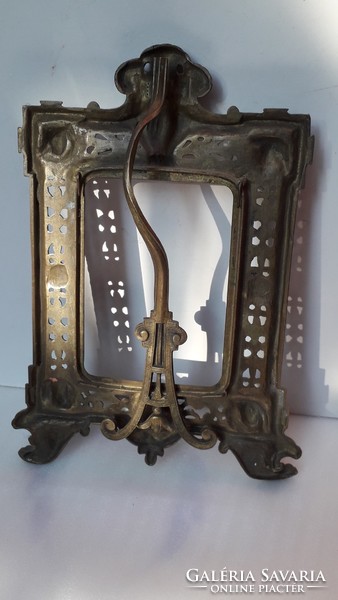 Copper desktop photo frame, decorative, figural shape, external size 30x19 cm
