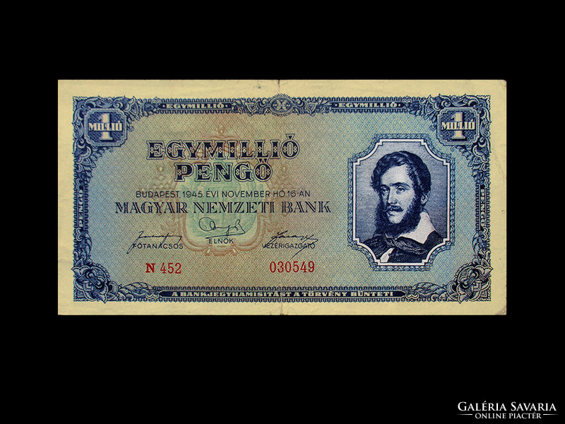 1.000.000 PENGŐ - 1945.11.16  - Inflációs bankjegysor ragja!