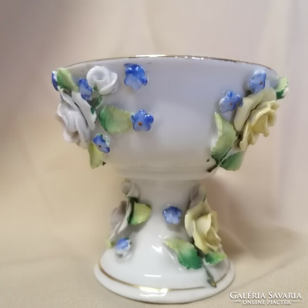 German rosette porcelain goblet with a base