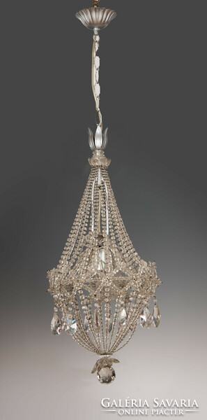 Ampoule-shaped crystal chandelier - smaller size