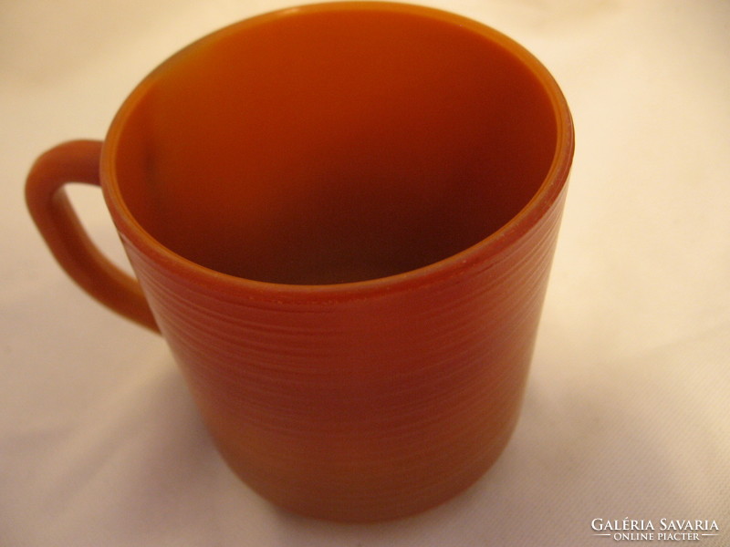 Caramel colored rare faceted mug 3 pcs