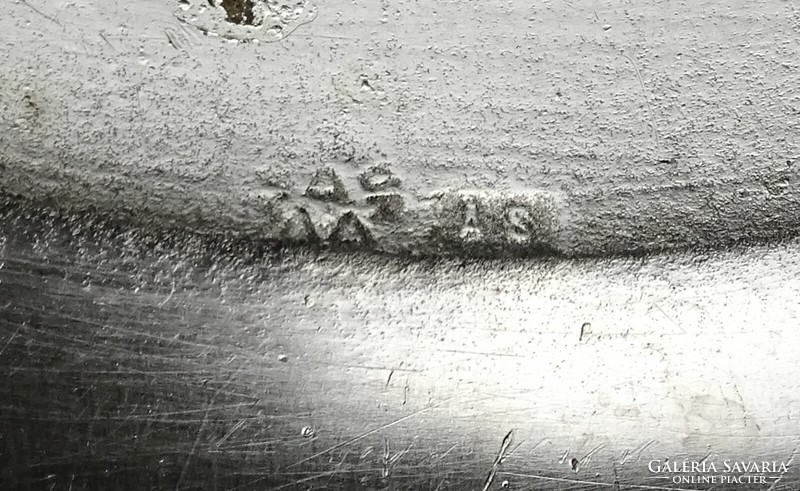 1L061 Antik jelzett Argentor krómozott fém tálca