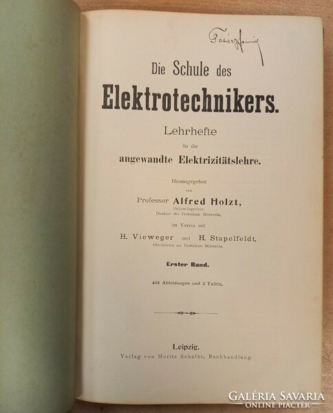 Prof.Holzt:die schule des elektrotechnikers-i-iii.(Iv.Missing!) 1920 Leipzig collectors !Cheap!