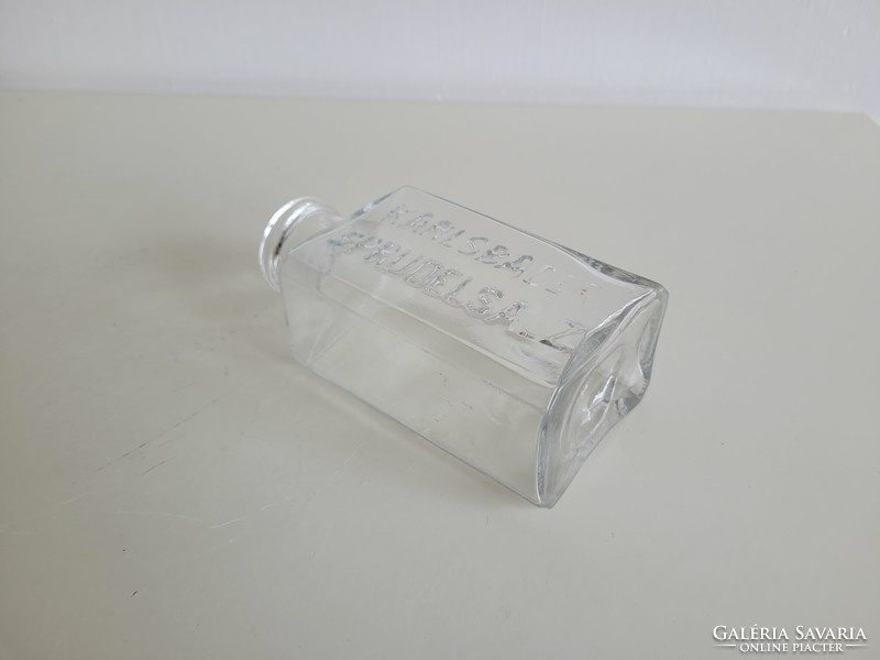 Old Karlsbader sprudelsalz glass vintage Karlsbad spa bath salt bottle souvenir souvenir