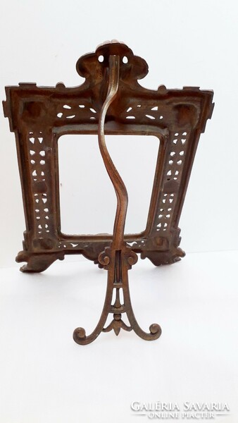 Copper desktop photo frame, decorative, figural shape, external size 30x19 cm