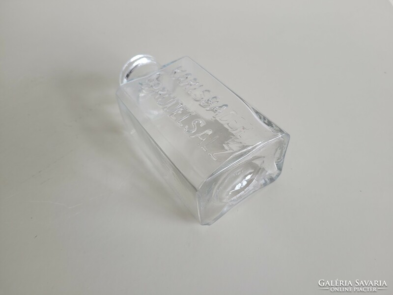 Old Karlsbader sprudelsalz glass vintage Karlsbad spa bath salt bottle souvenir souvenir