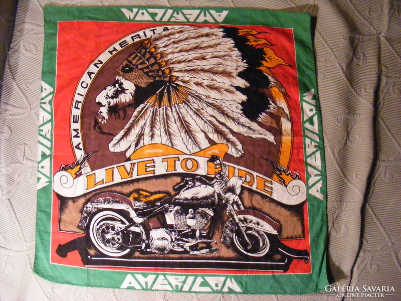 Live to ride Indian chopper motorcycle scarf