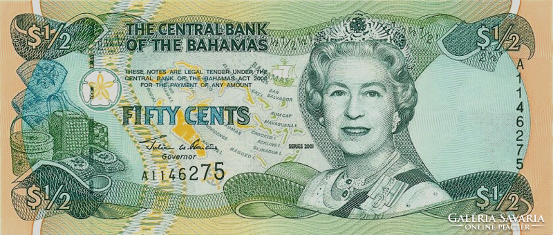 Bahamas ½ dollar 2001 ounce