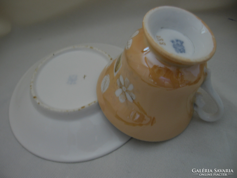 Antik St.P.M. Striegauer Porzellanmanufaktur lüszteres emlék csésze
