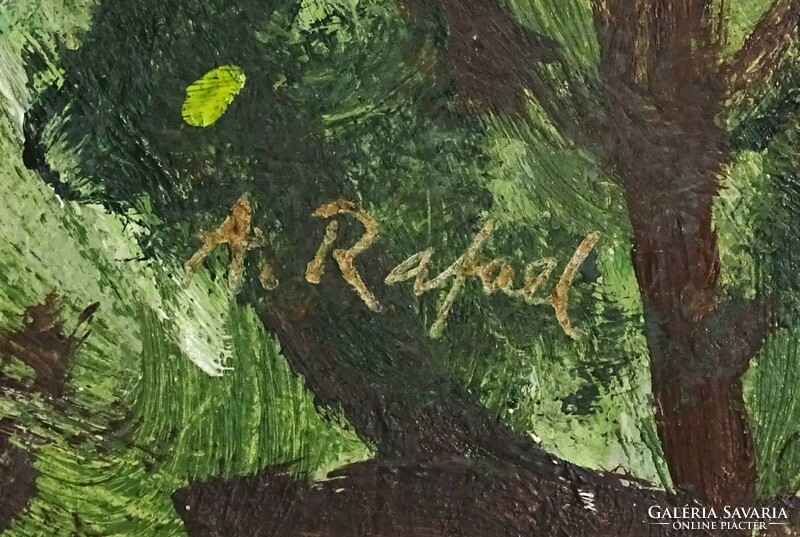 1L076 Ábrahám Rafael (1929-2014): "Tájkép folyóval"