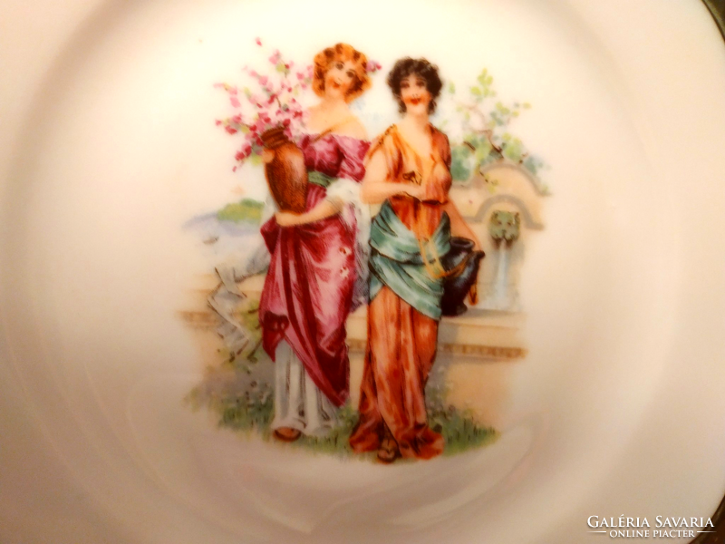 Victoria, antique porcelain cake plate, 5 pcs.