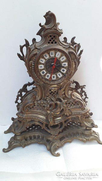 Copper mantel clock, large