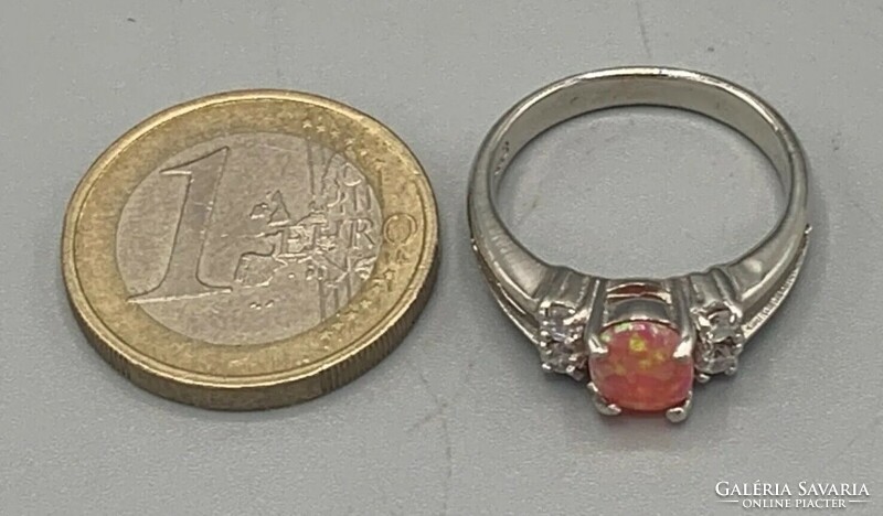 Opál drágaköves/ sterling ezüst gyűrű, 925  - új 56 mèret
