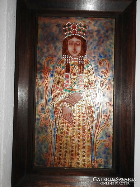 Elizabeth Zsóri balogh fire enamel image carved large altarpiece 2.