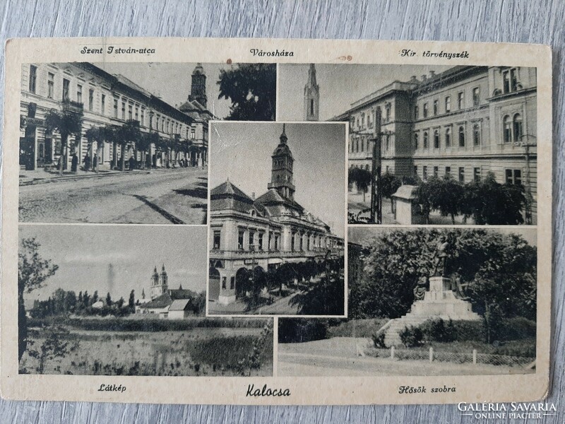 Kalocsa látkép,  képeslap  1944
