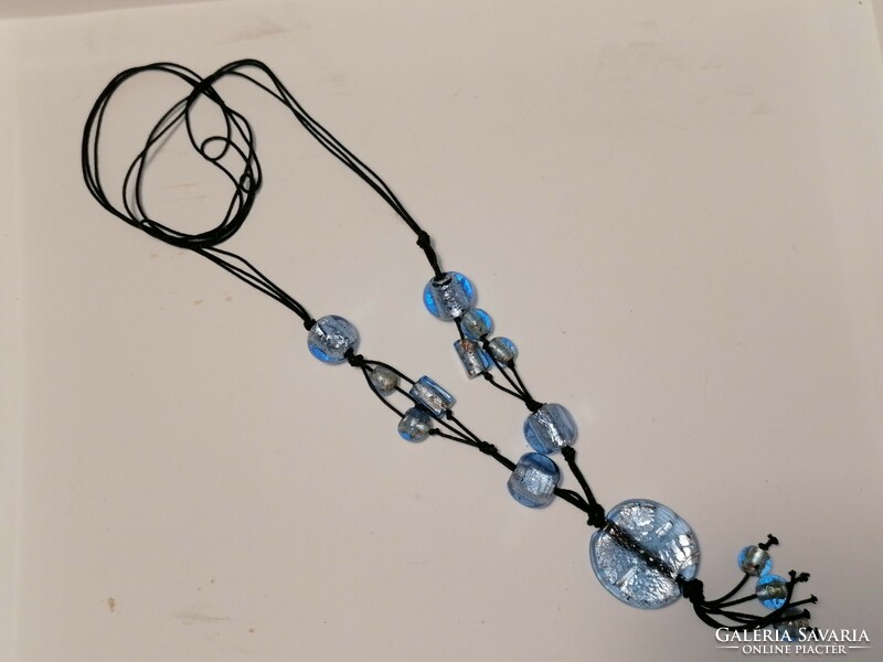 Kék Muranoi üveg nyakék (471)