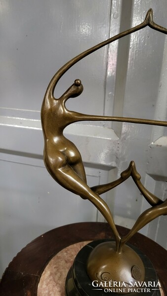 Modern abstract bronze sculpture