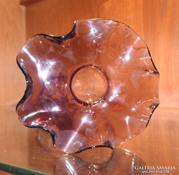 Vario premiere lila virág kehely alakú üveg váza