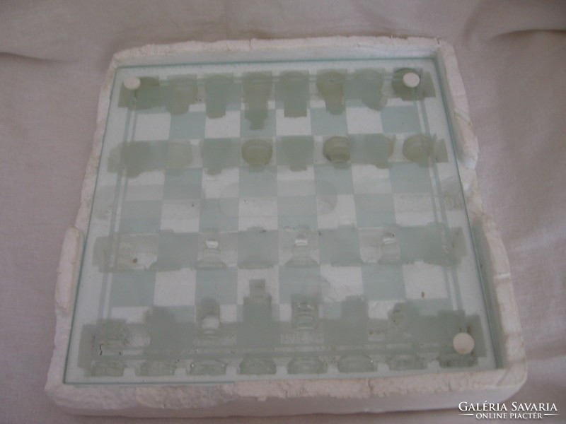 Retro glass chess set