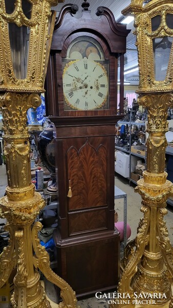 Large antique standing clock with moon phase