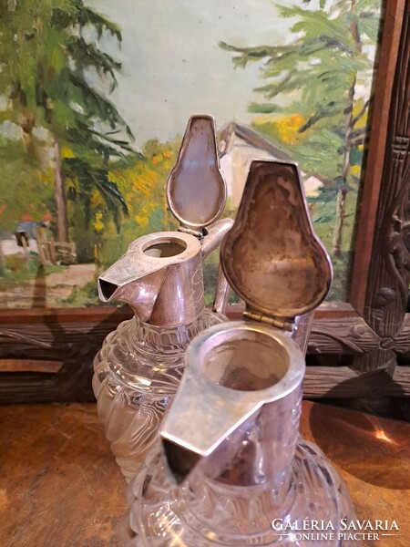 Pair of old silver decanters. Vienna 1872-1922