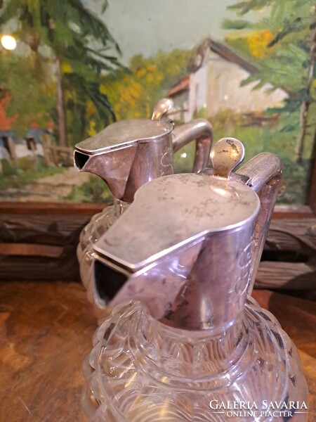 Pair of old silver decanters. Vienna 1872-1922