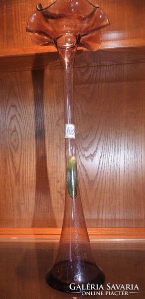 Vario premiere lila virág kehely alakú üveg váza