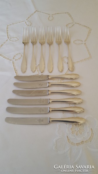 Wmf silver-plated cutlery, knife and fork 6 each