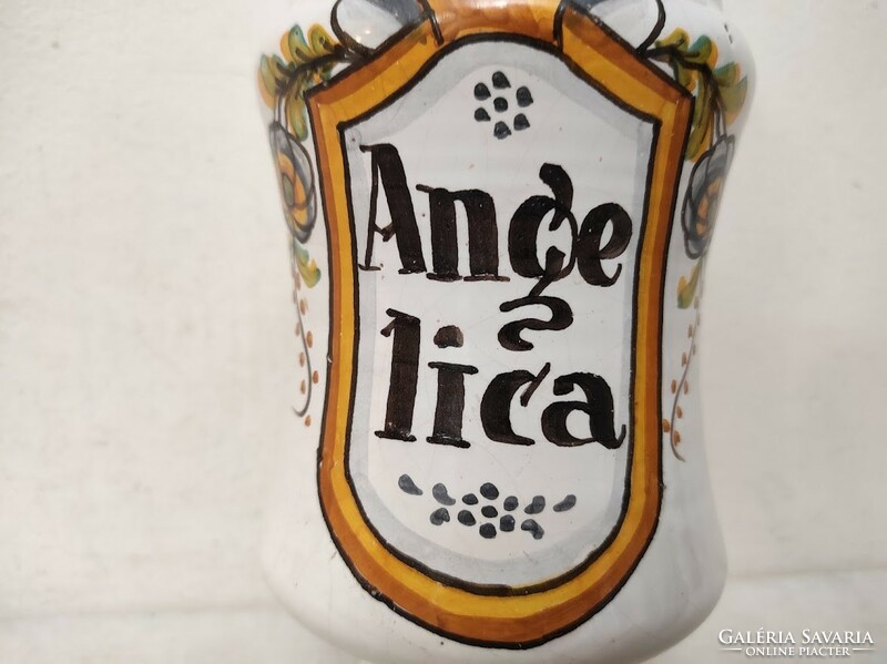 Antique apothecary jar porcelain albarello angelica pharmacy medicine 591 6017