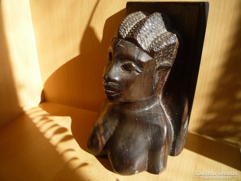 Carved bookend.