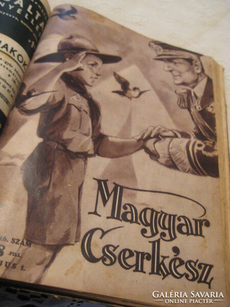 Hungarian Scout 1937-Sept. From 15 - Jul 1938 1 Ig , laced as a book 21 pcs