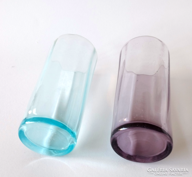 2 Colored thin water glass glasses