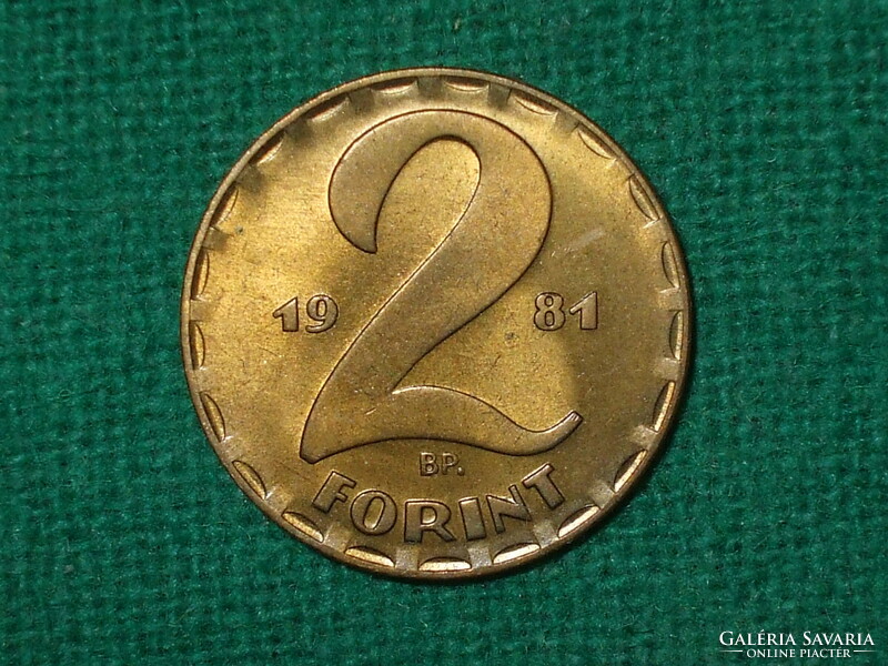 2 Forint 1981 ! Nem Volt Forgalomban ! Verdefényes !