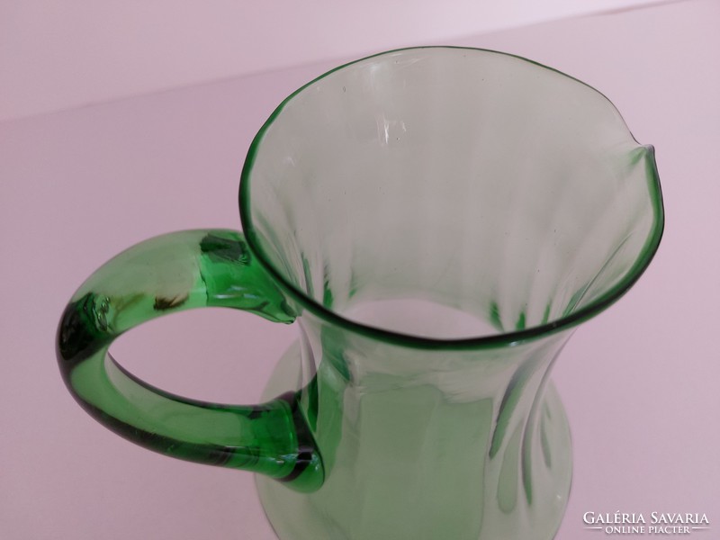 Retro wine jug green old glass jug