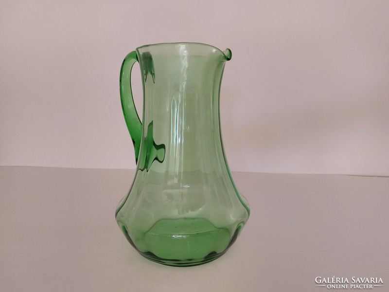 Retro wine jug green old glass jug