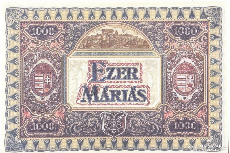 Magyarország 1000 máriás TERVEZET  1922