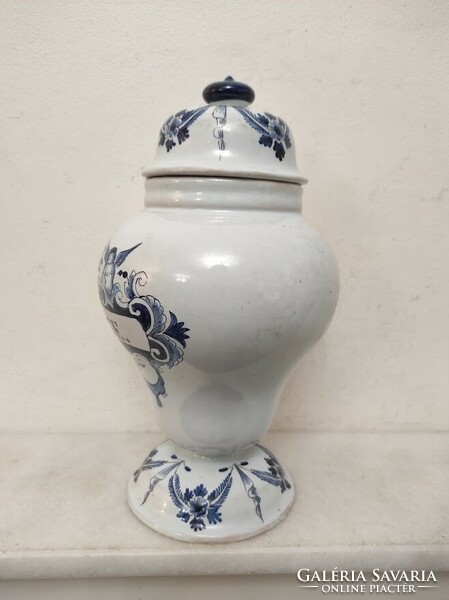 Antik patika tégely porcelán gyógyszer edény alborello gyógyszertár 573 6007