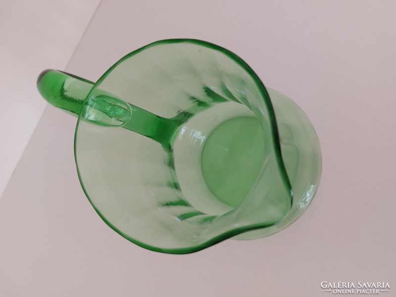 Retro boros kancsó zöld régi üvegkancsó