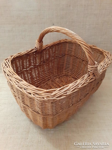 Old wicker basket in preserved condition